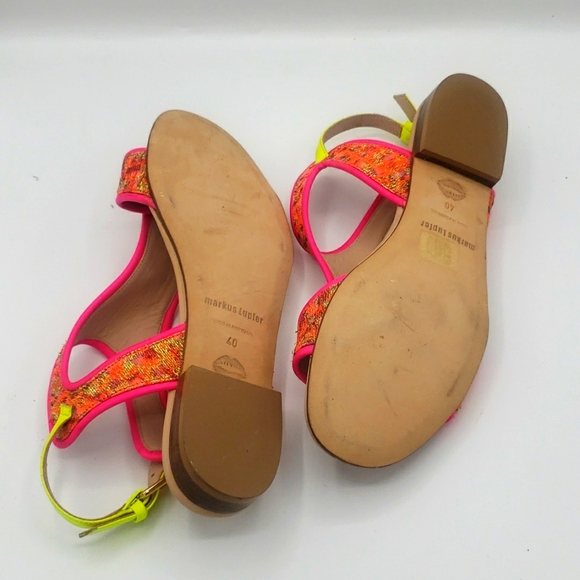 Markus Lupfer size 40 NEW NEVER BEEN WORN COLOR HOT PINK ORANGE & LIME GREEN - Picture 6 of 10